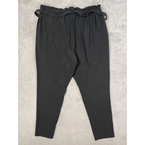 Modern Ambition Womens Pants XXL Black Delightfully Technical Paperbag Belt - Picture 2 of 9